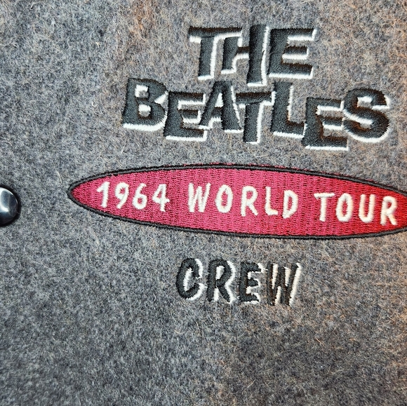 RARE VINTAGE The Beatles 1964 World Tour Limited Edition Crew Jacket Size XLrg - Picture 2 of 6